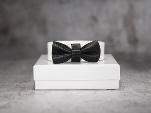 "White Tie" Leather Bow Tie Cock Ring