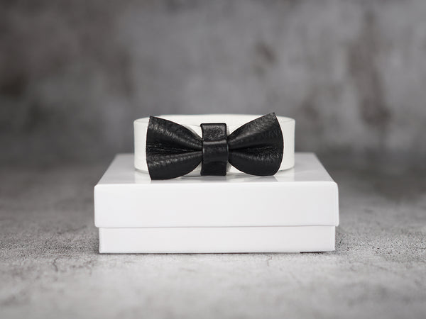 "White Tie" Leather Bow Tie Cock Ring