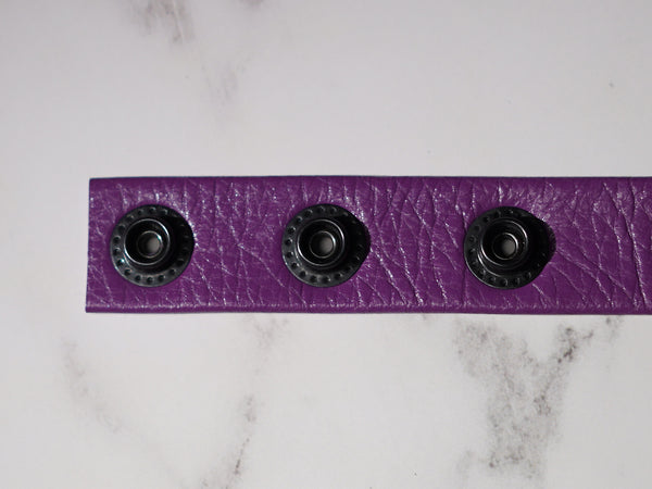 Purple Monster: Purple Leather Cock Ring